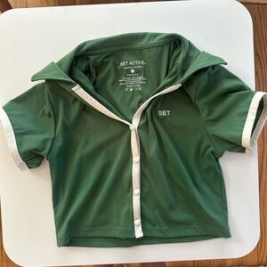 SET ACTIVE SportBody Polo Crop Top Medium
